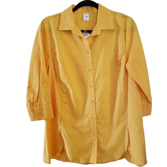 East 5th Button Down Oversized 100% Cotton Top - Picture 1 of 8